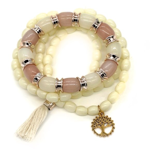 4 strand bracelet with tree of life charm. OS - Picture 2 of 2